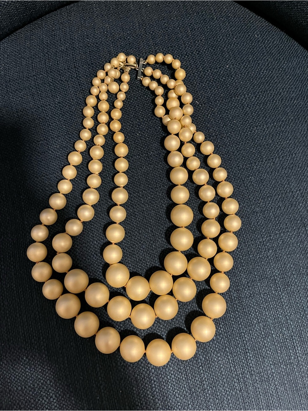 Three-Strand Large Pearl Necklace